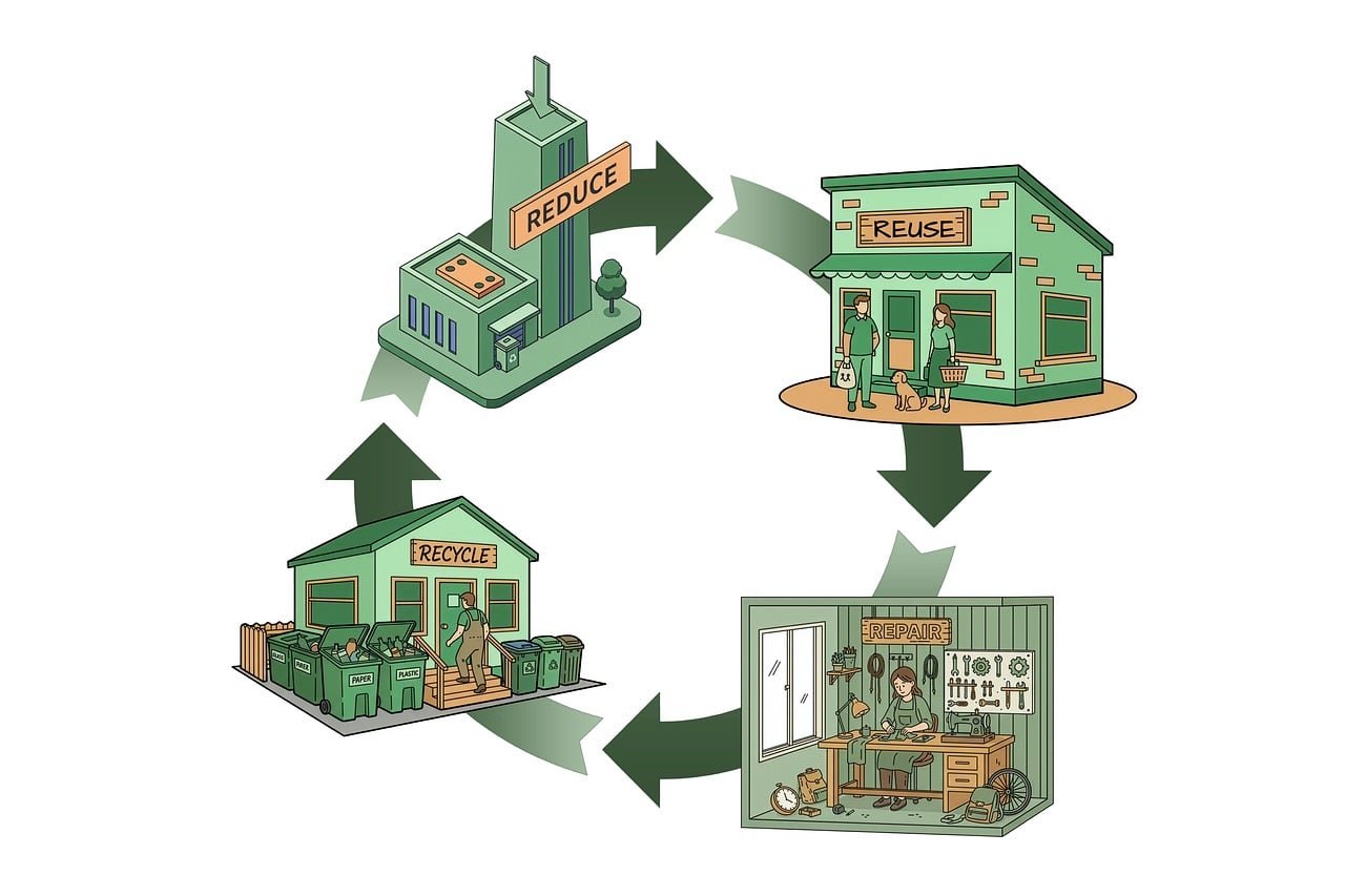 découvrez les principes de l'économie circulaire pour un développement durable, favorisant la réutilisation, le recyclage et la réduction des déchets.